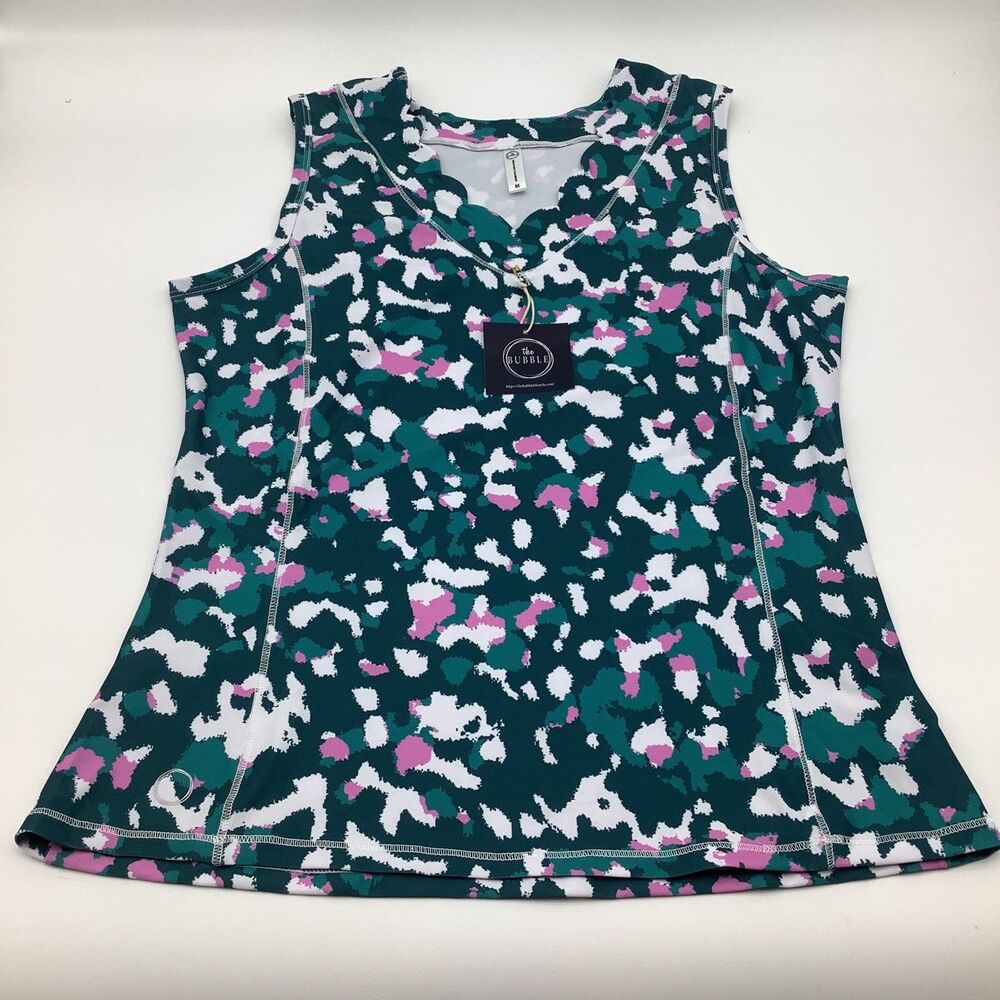 The Bubble‎ Womens Emily Tank Top Green Size Medium NWT